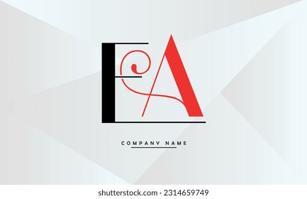 AE, EA Abstrakte Buchstaben Logo Monogramm