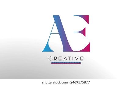 AE, EA Letras Abstractas Logo Monograma