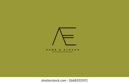 AE, EA Abstract Letters Logo Monogram