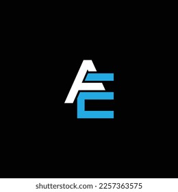 AE o EA abstract sobresaliente negocio profesional asombroso marca artística empresa de diferentes colores ilustración logo