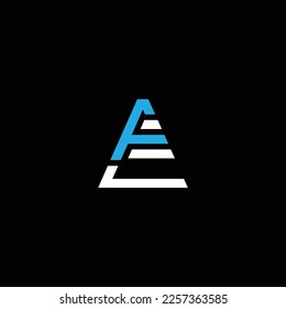 AE o EA abstract sobresaliente negocio profesional asombroso marca artística empresa de diferentes colores ilustración logo