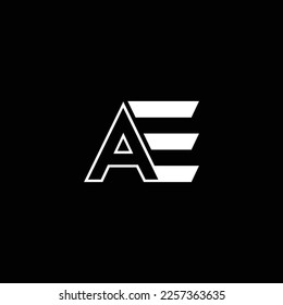 AE o EA abstract sobresaliente negocio profesional asombroso marca artística empresa de diferentes colores ilustración logo