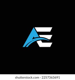 AE o EA abstract sobresaliente negocio profesional asombroso marca artística empresa de diferentes colores ilustración logo