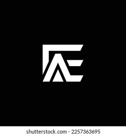 AE o EA abstract sobresaliente negocio profesional asombroso marca artística empresa de diferentes colores ilustración logo