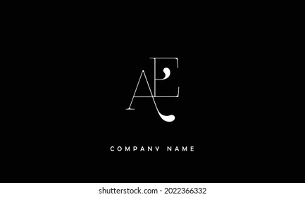 Monograma de las letras AE, EA Alphabets