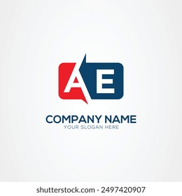 AE or EA Creative Modern Letters Logo Design Element