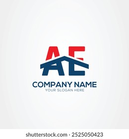 AE ou EA Creative Modern Letters Elemento de Design de Logotipo