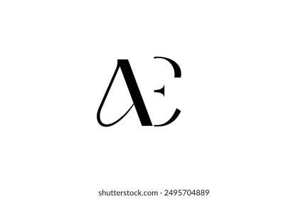 AE EA A E abstract vector logo monogram template