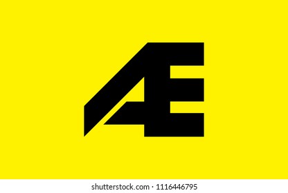 AE EA A E Uppercase Letter Initial Logo Design Template Vector Illustration