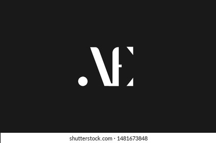 AE, EA Letter Logo Design with Creative Modern Trendy Typography