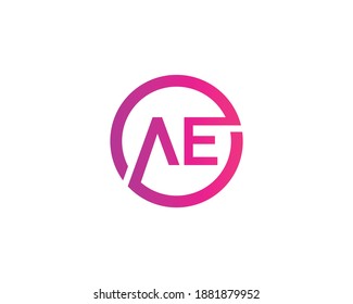 AE EA LETTER LOGO DESIGN VECTOR TEMPLATE