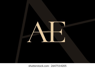 AE or EA letter logo icon design. Classic style luxury initials monogram.
