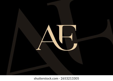 AE- oder EA-Buchstaben-Logo-Symboldesign. Klassische Luxus Initialen Monogramm.