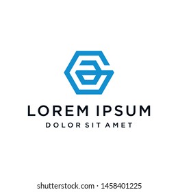 AE EA Logo Monogram Icon Vector Template