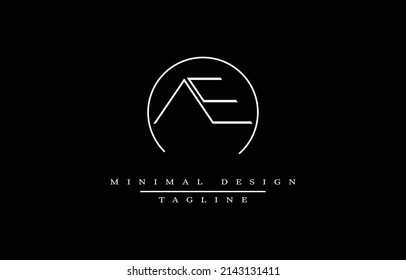 Diseño de logotipo AE o EA Minimalista arte vectorial Ilustración