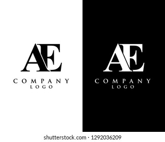 ae, ea modern letter logo design vector, with white and black color that can be used for any creative business.