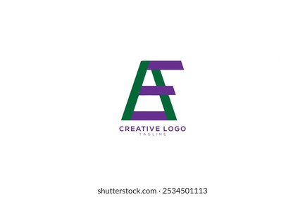 AE EA AS SA diseño de logotipo de letra de monograma inicial Abstractas