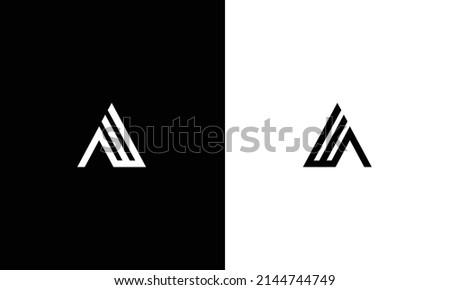 AE, EA, WA, AW Alphabets Letters Logo Monogram