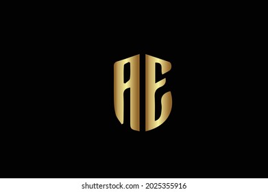 AE elegant logo with initials for company -vector