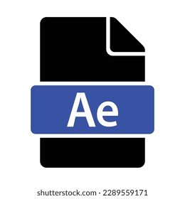 Ae File Format Icon, Vector Graphics 