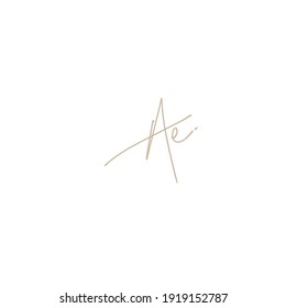Ae handwritten logo for identity
