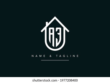AE Home Logo Template Vector Design. Real estate House with letters AE