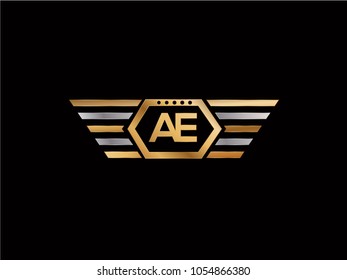 AE initial box shape Logo designs template