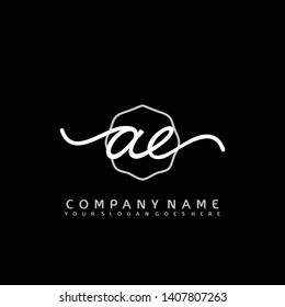 AE Initial handwriting logo concept