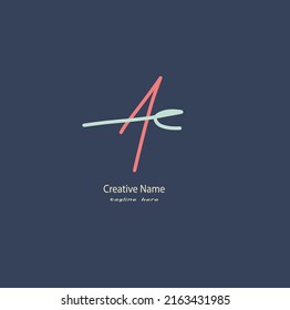 Ae Initial Handwriting Logo Illustrations and Vectors
