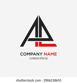 AE initial letter design vector logo, pyramid style