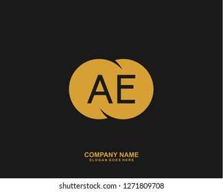 AE Initial letter geometric logo vector 