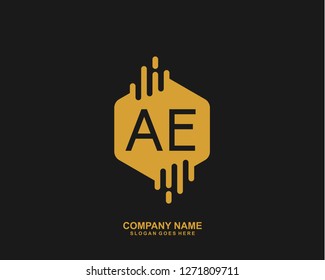 AE Initial letter geometric logo vector 