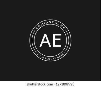 AE Initial letter geometric logo vector 