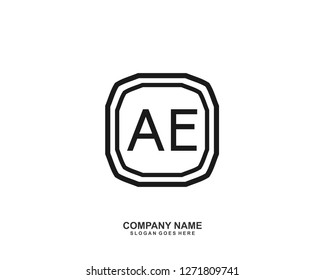 AE Initial letter geometric logo vector 