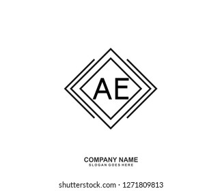 AE Initial letter geometric logo vector 