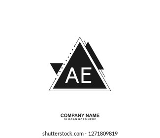AE Initial letter geometric logo vector 