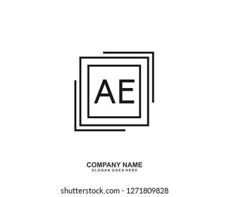 AE Initial letter geometric logo vector 