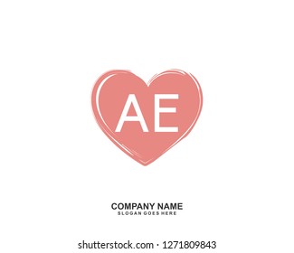 AE Initial letter geometric logo vector 