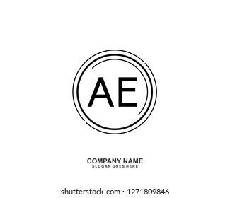 AE Initial letter geometric logo vector 