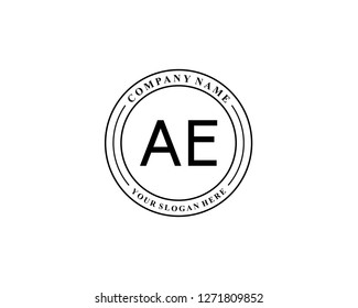 AE Initial letter geometric logo vector 