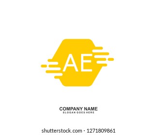 AE Initial letter geometric logo vector 