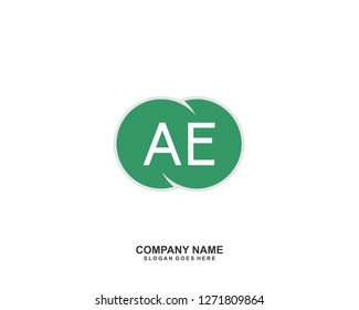 AE Initial letter geometric logo vector 