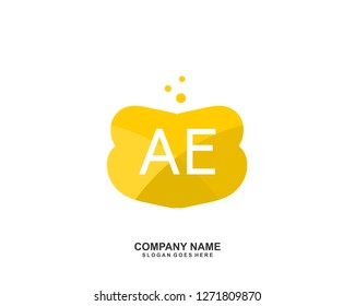 AE Initial letter geometric logo vector 