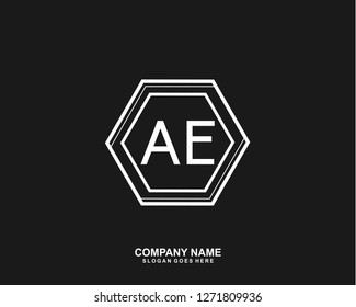 AE Initial letter geometric logo vector 