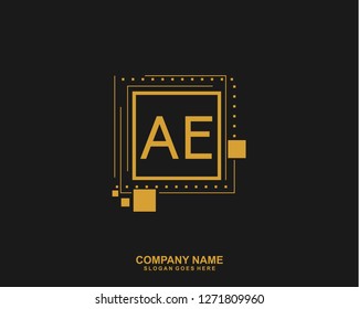 AE Initial letter geometric logo vector 