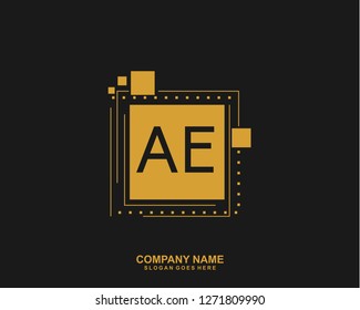 AE Initial letter geometric logo vector 