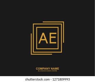 AE Initial letter geometric logo vector 