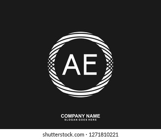AE Initial letter geometric logo vector 