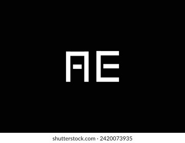 AE Initial Letter Icon Logo Design Vector svg