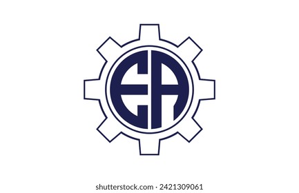 AE anfänglichen Buchstaben mechanischen Kreis Logo Design Vektorvorlage. Industrie, Ingenieurwesen, Wartung, Wortmarke, Briefmarke, Monogramm, Baugewerbe, Wirtschaft, Unternehmen, Unternehmen, Handel, Geometrie